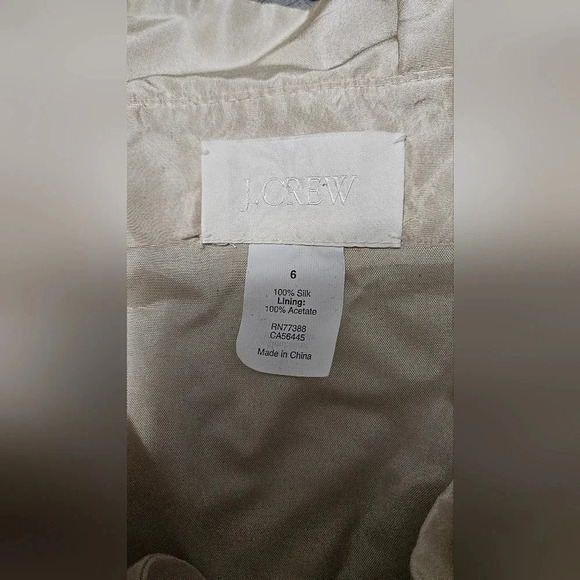 J. CREW Blakely Taffeta 100% Silk cream dress. Size 6 - Picture 4 of 7